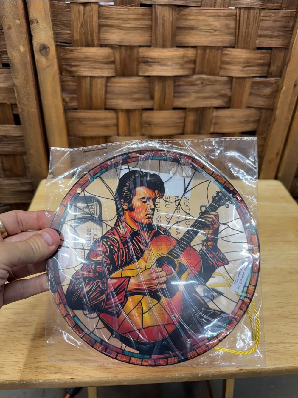 New 8" Acrylic Sun Catcher Singer Rockabilly Elvis Era Rock Blues Music Decor